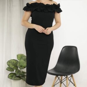 Black Elegant Midi Dress