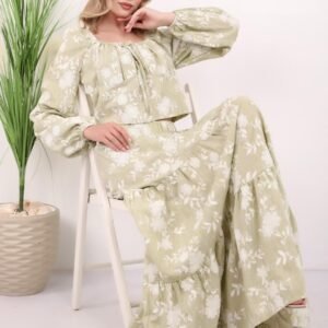 Cream Embroidered Set