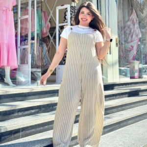 Beige Tailored Jumpsuit