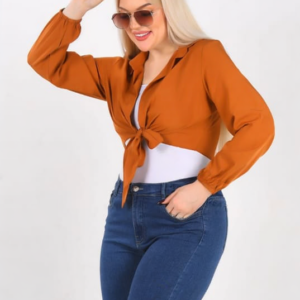 Orange Casual Blazer