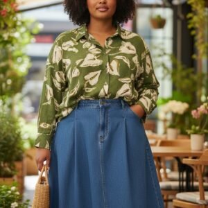 Mint Green Printed Women’s Shirt