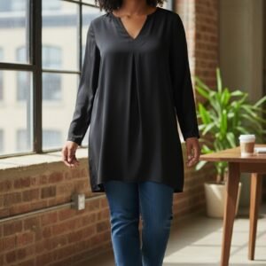 Long Black Blouse