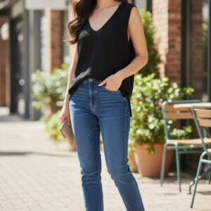 Black Sleeveless Blouse