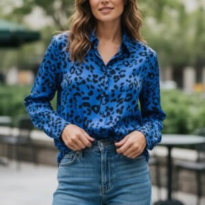 Blue Printed Blouse