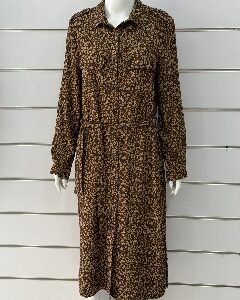 Brown Patterned Dress