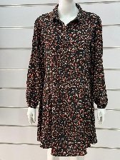 Patterned dress with a collar