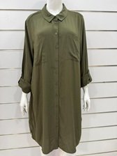 Long olive green blouse