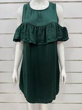 Olive green sleeveless short dress