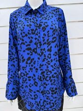 Blue Printed Blouse