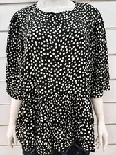 Black and White Blouse