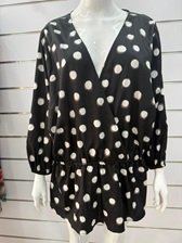 Black Dress with White Polka Dots