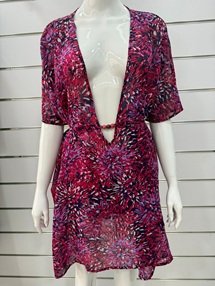 Floral Print Deep V Dress