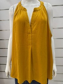 Yellow Sleeveless Blouse