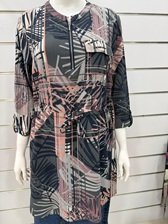 Abstract Print Long Sleeve Top