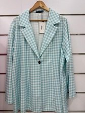 Light Blue Striped Blazer