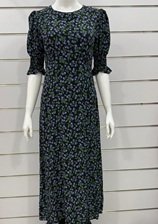 Olive Green Floral Maxi Dress